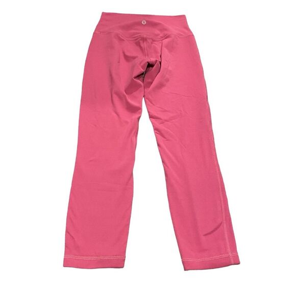 Lululemon Women’s 4 High Rise Align‎ Crop Leggings Pink Lychee Soft Yoga Lounge - Picture 6 of 10
